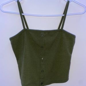 Bozzolo Ribbed Button Up Tank Top